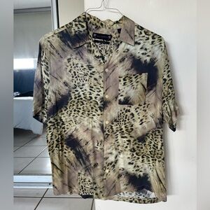 All Saints Animal Print Shirt